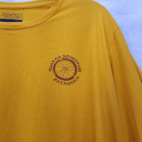 Patagonia Men's XXL Performance Crew Long Sleeve Tee "Tools For Revolution" Bike - Picture 4 of 14